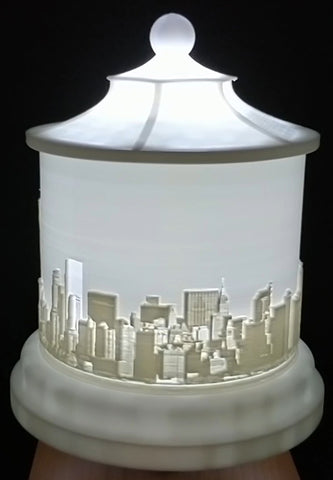 3D Kerzenlicht Panorama Stadt New York