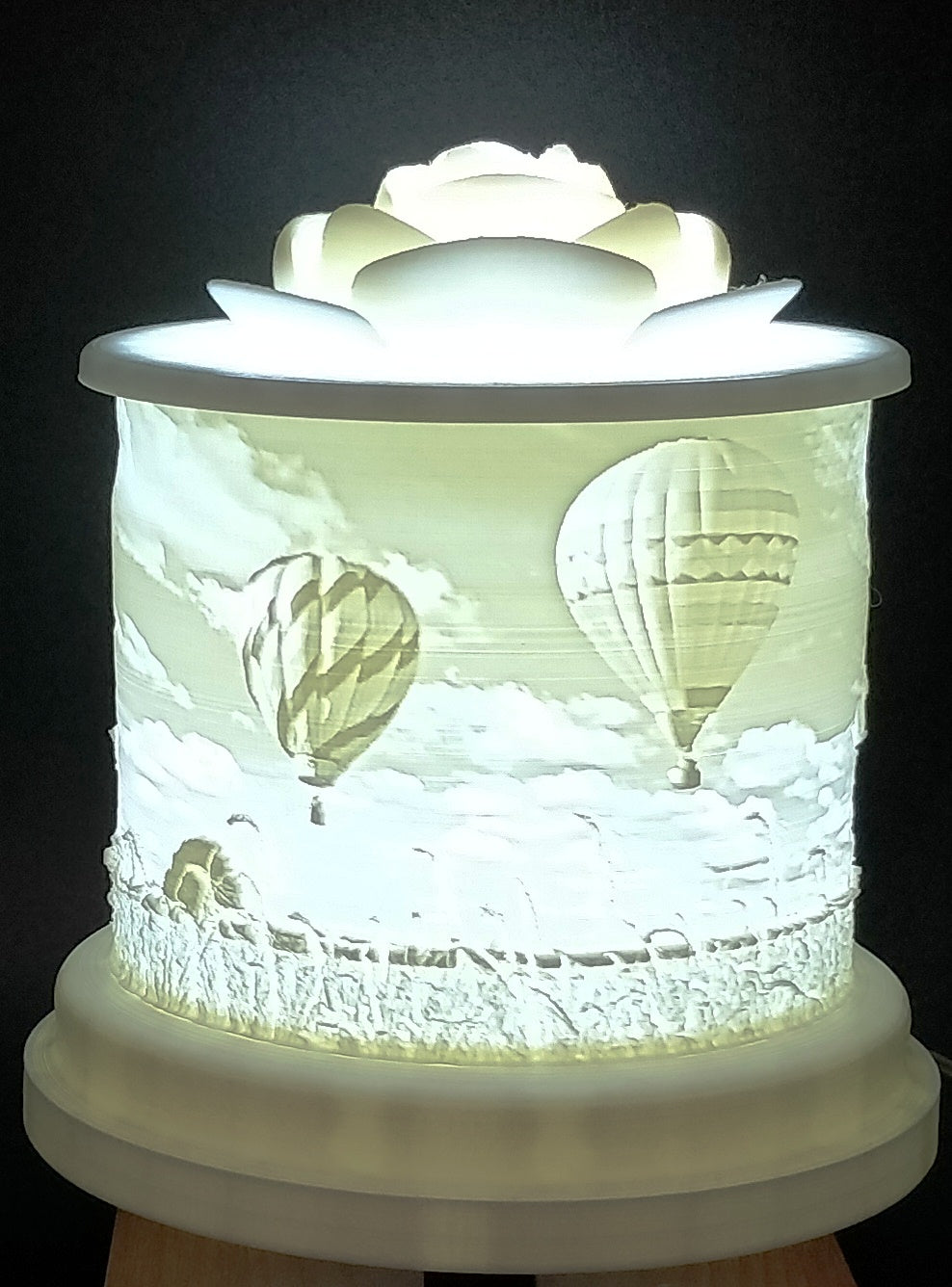 3D Kerzenlicht Panorama Heißluftballon