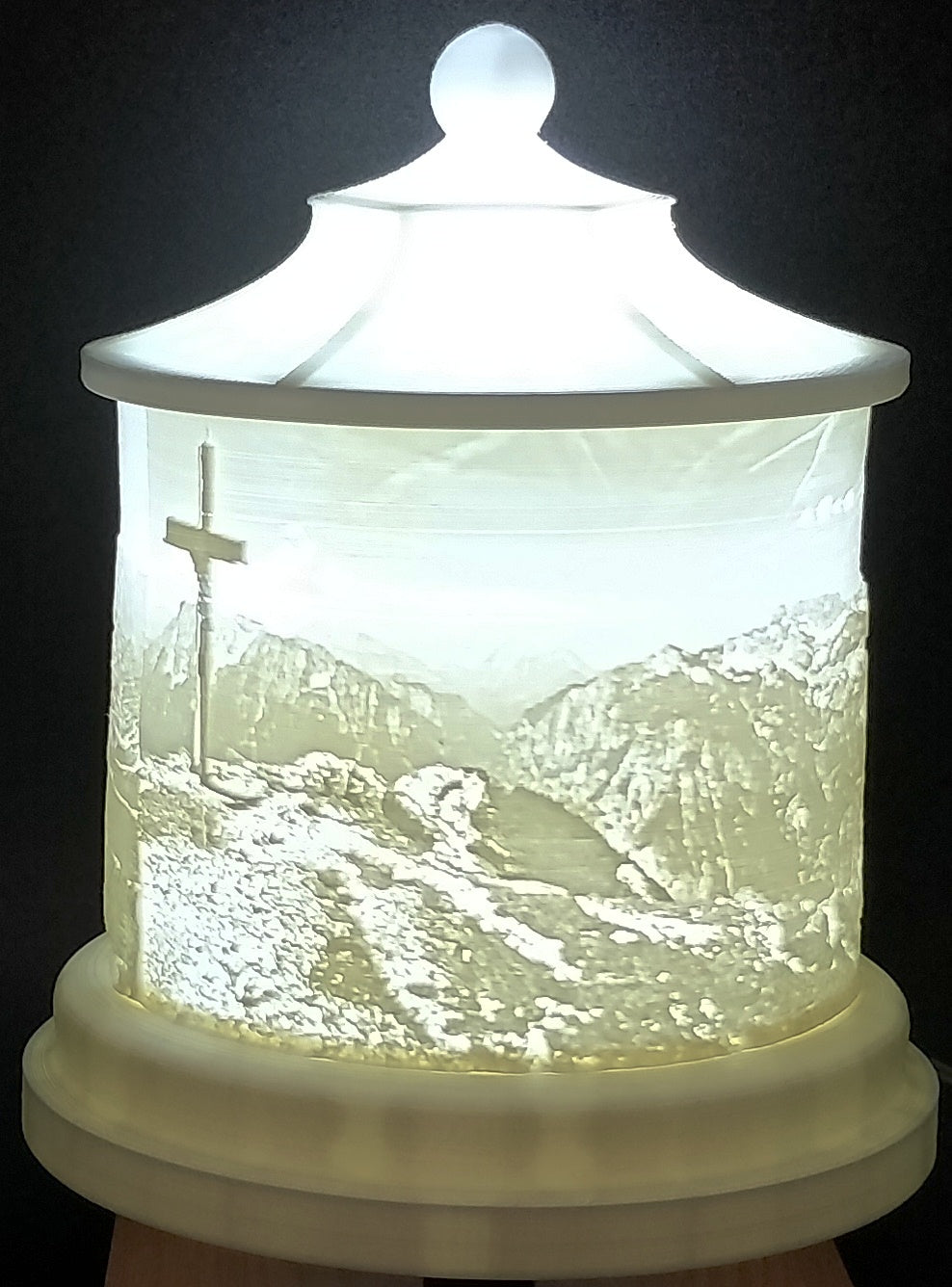 3D Kerzenlicht Panorama Berglandschaft