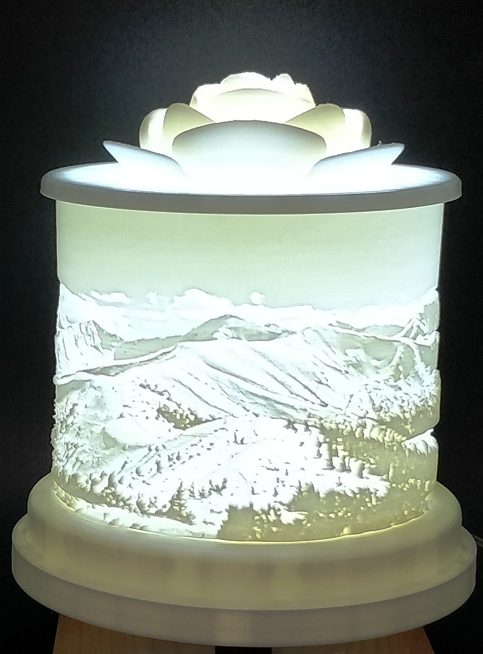 3D Kerzenlicht Panorama Schneelandschaft